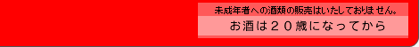 お酒は20歳になってから